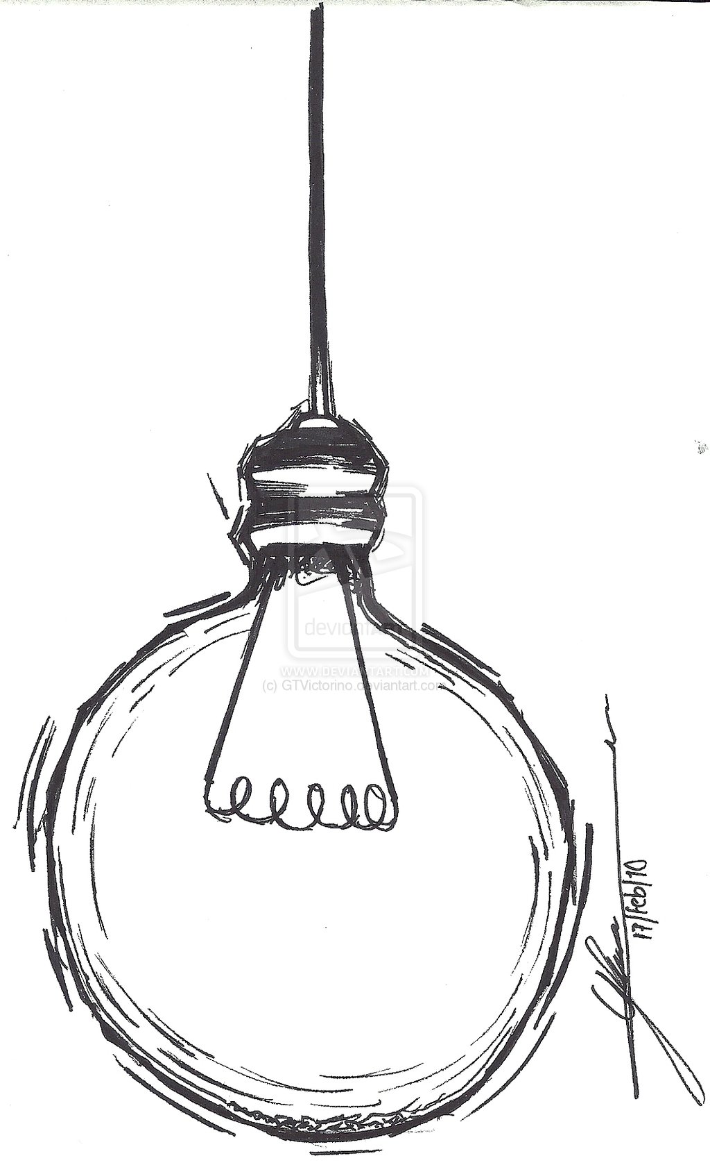 Simple Light Bulb Drawing | Lamps Ideas