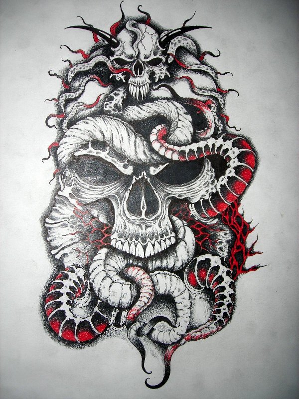 Skull Tattoos Designs & Ideas : Page 28