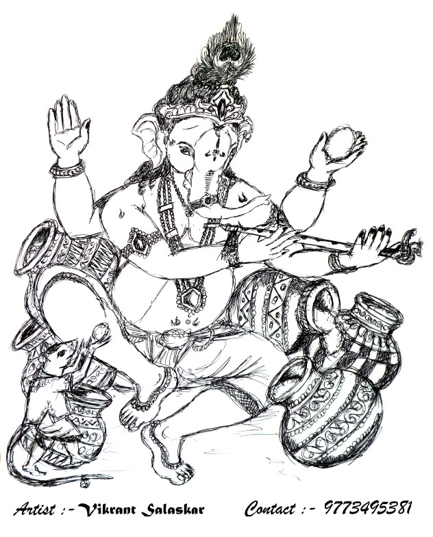 Barodian.com - Ganesha Sketch