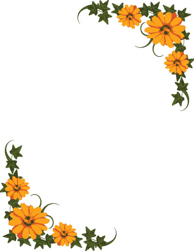 orange-flower-border-clip-art- ...
