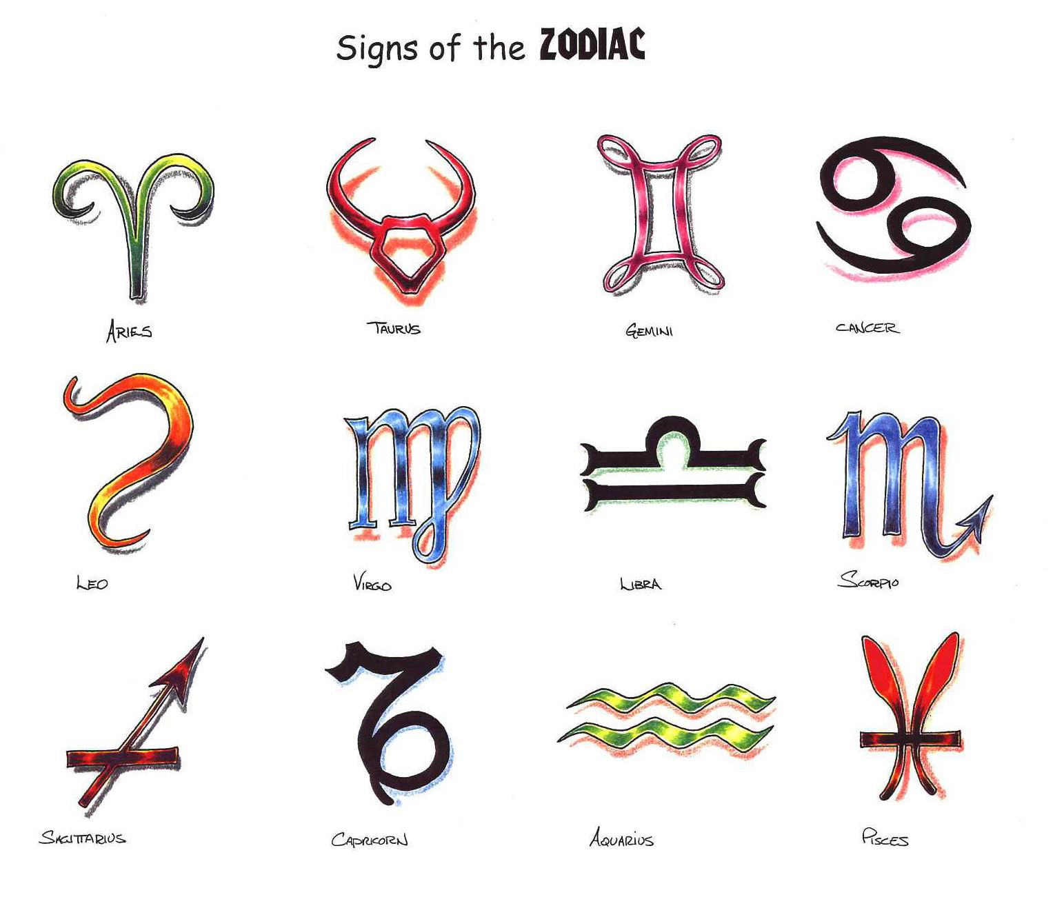 FREE 12 Zodiac Tattoo Designs Gallery - Female Tattoo Designs