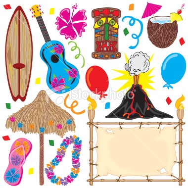 Tropical Free Hawaiian Clip Art, Hawaiian Flower, Hawaiian Luau ...