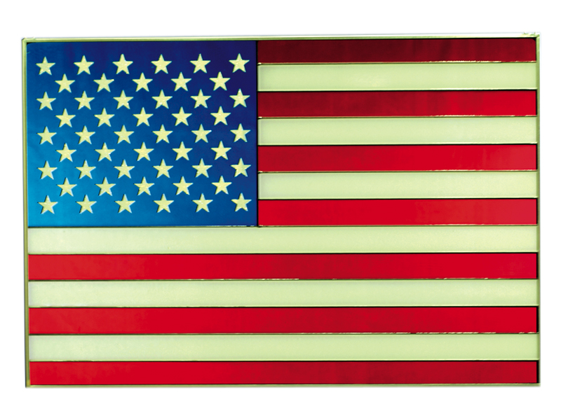 American Flag - Hand Painted Glass Art