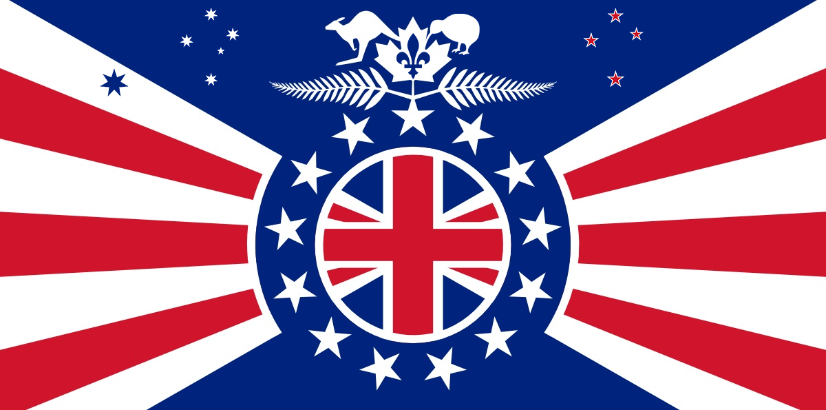 OC] Canada, US, UK, Australia and NZ combined flag (imperial remix ...