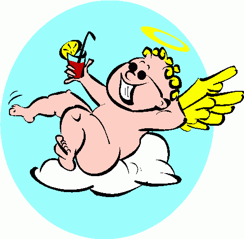 cherub_sunbathing clipart - cherub_sunbathing clip art