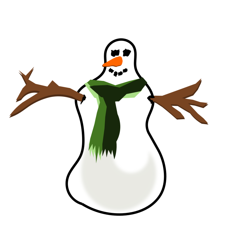 Clipart - snowman no shadow