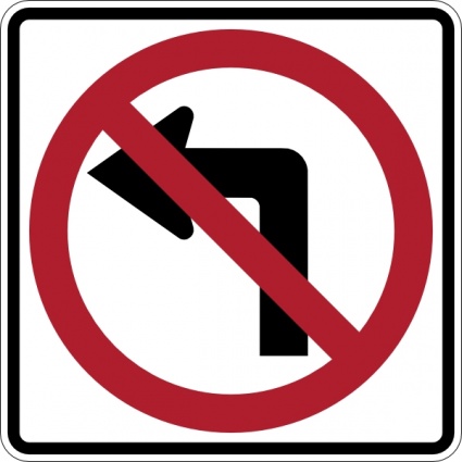 No Left Turn Sign clip art - Download free Other vectors