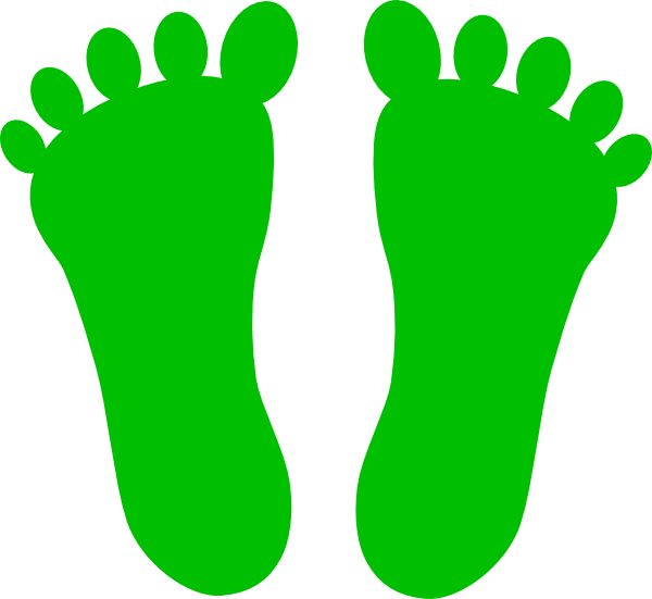 Green Footprints clip art - vector clip art online, royalty free ...