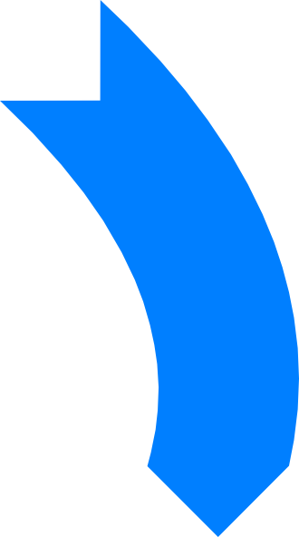 Blue Curved Arrow clip art - vector clip art online, royalty free ...