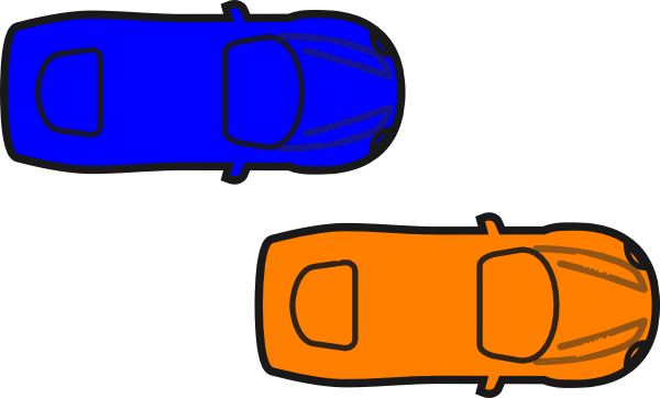 Red Car - Top View clip art - vector clip art online, royalty free ...