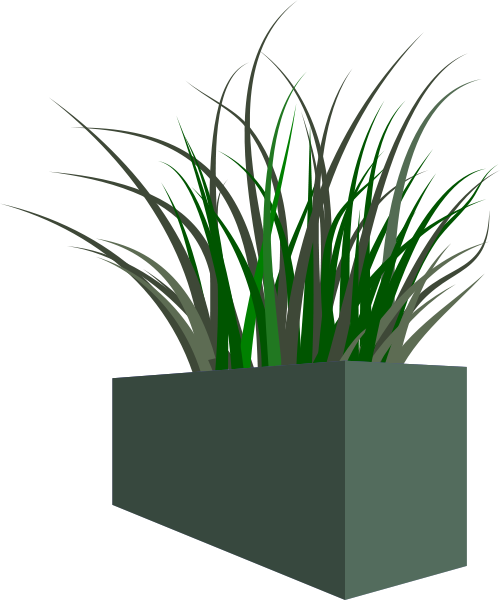 Grass in square planter SVG Vector file, vector clip art svg file ...