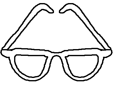 sunglasses clipart black and white