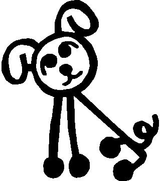 stick figure dogs Colouring Pages