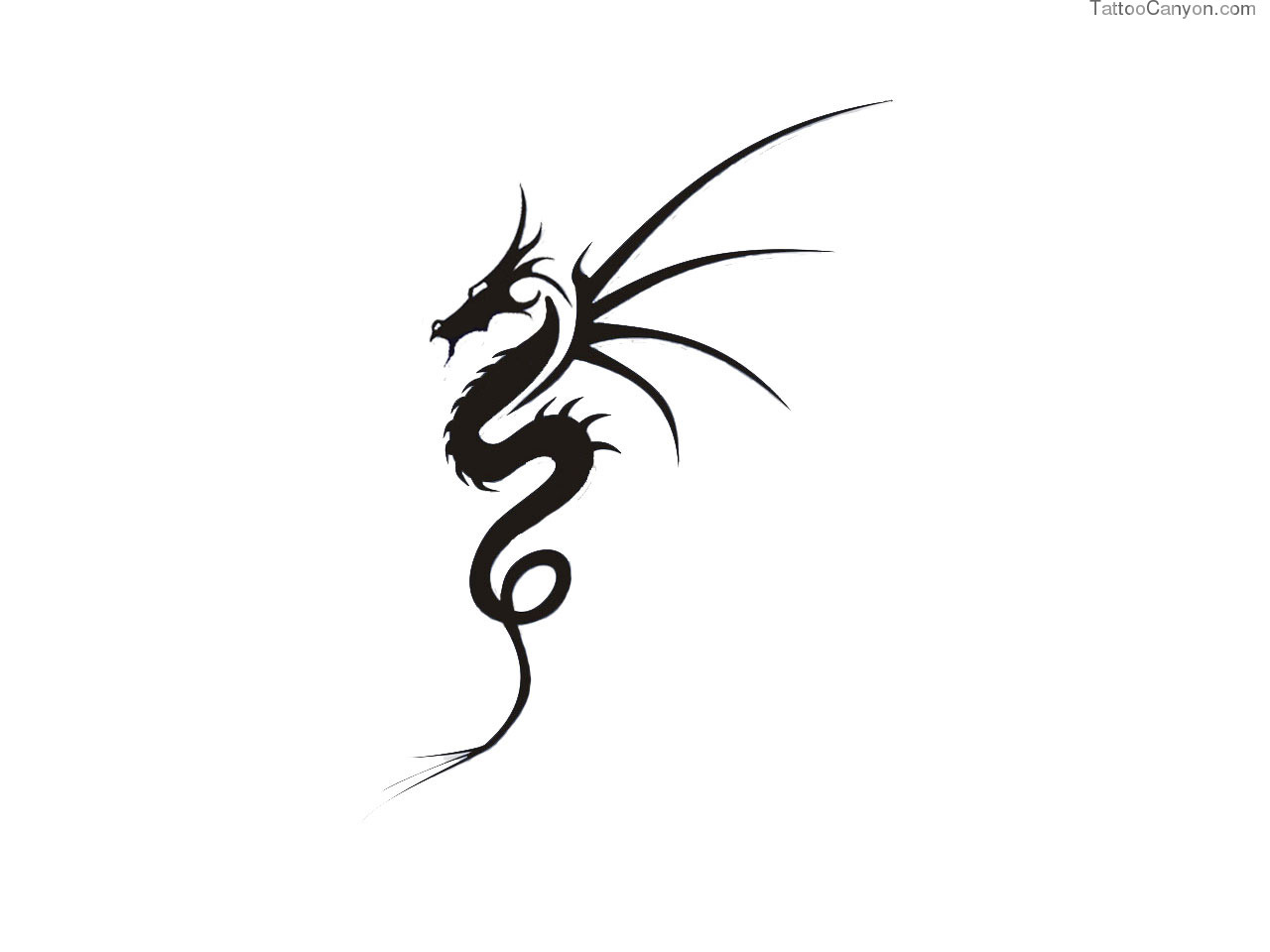 Free Designs Dragon With Daggers Tattoo Wallpaper Picture #
