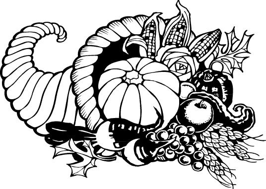 Pix For > First Thanksgiving Feast Clipart Black And White