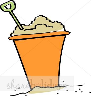 Sand Pail Orange Bucket Clipart - Free Clip Art Images