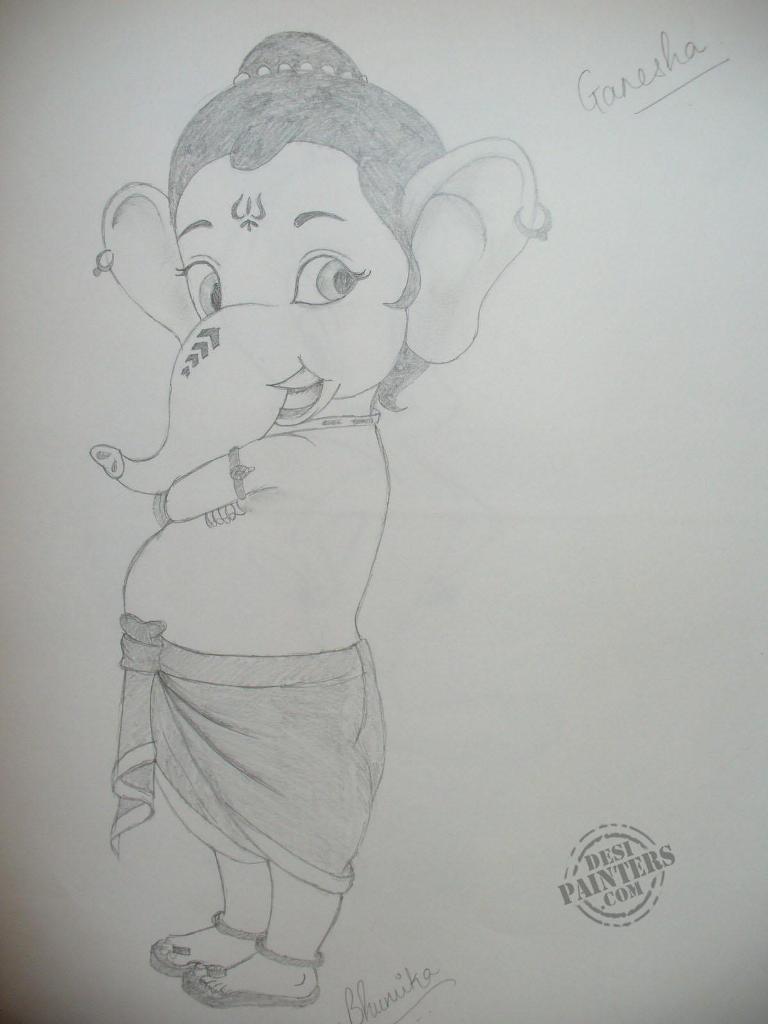 Ganesh Pencil Drawing | DrawingSomeone.com