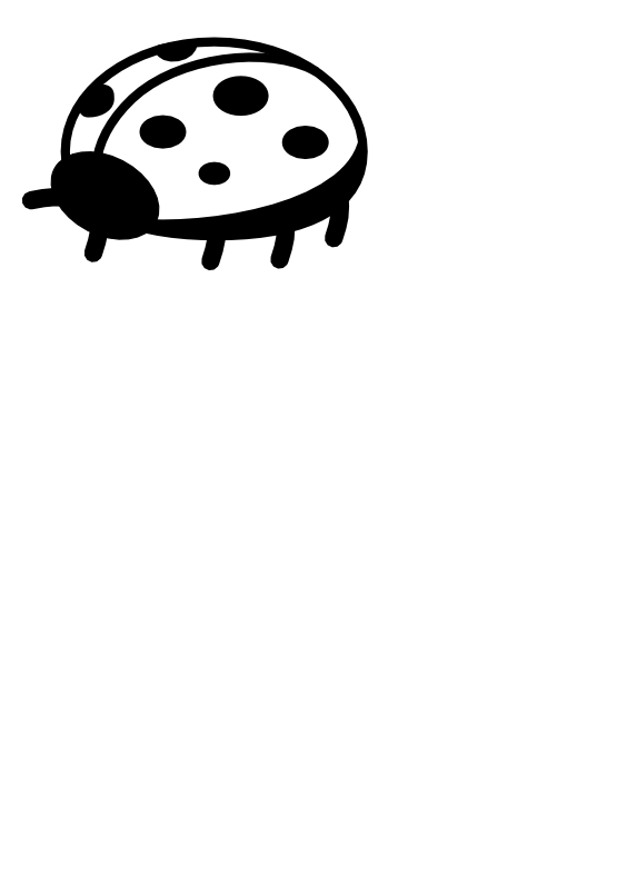 Pix For > Black And White Ladybug Clip Art