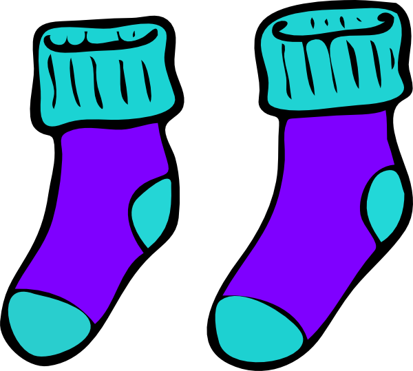 Turquoise Purple Sock Clip Art at Clker.com - vector clip art ...