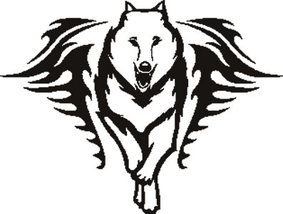 Make-A-Decal: 0039b flamboyant animals bear,wolf,Hood,flame ...