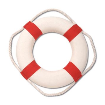 Amazon.com: 10" Red and White Life Preserver Ring for Tropical ...