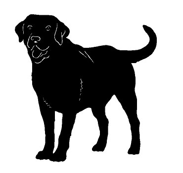 Labrador Retriever Silhouette Vinyl Decal for by UltimateDecalz