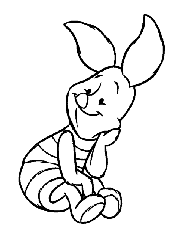 coloring pages - Cartoon » Pooh (1007) - Piglet