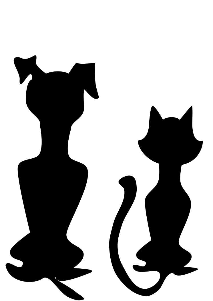 Dog And Cat Silhouette - ClipArt Best