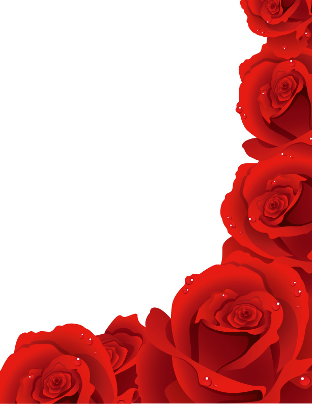 Beautiful red roses vector material | Free download Web