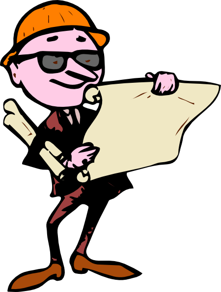 Engineer Cartoon Plans Site clip art Free Vector / 4Vector