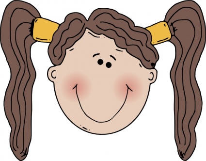 Smiling Girl Face clip art vector, free vector graphics - Vector.me