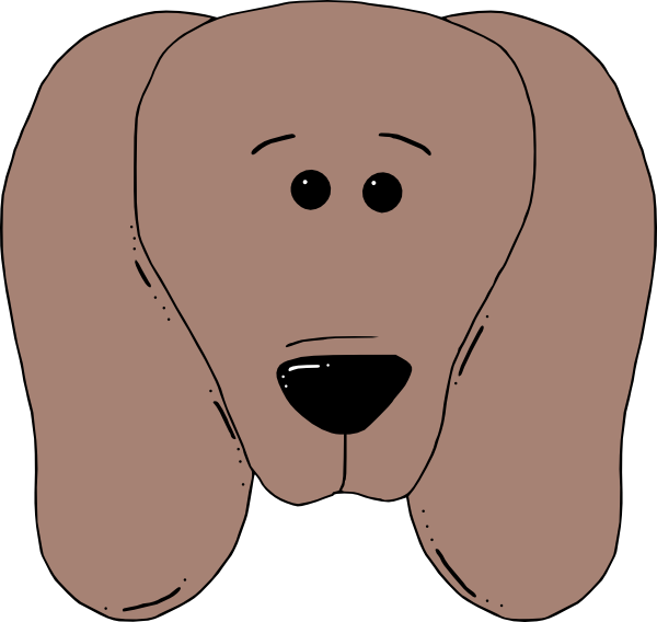 Dog Face 2 clip art - vector clip art online, royalty free ...