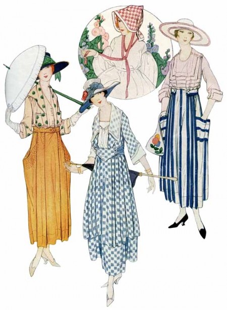 Early 1900's Summer Dresses Fashion Magazine Illustration ...