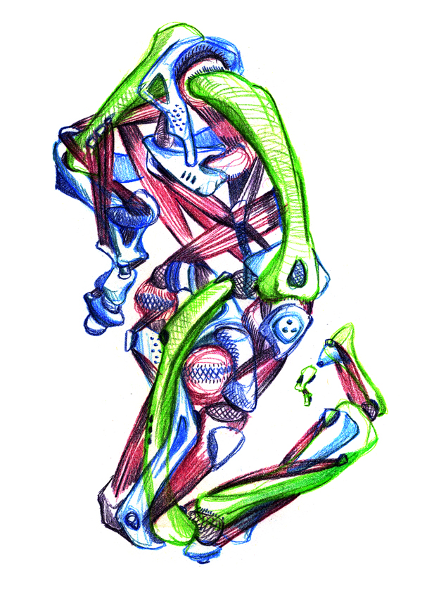 Cyborg Musculoskeletal Anatomy Study by thomastapir on deviantART