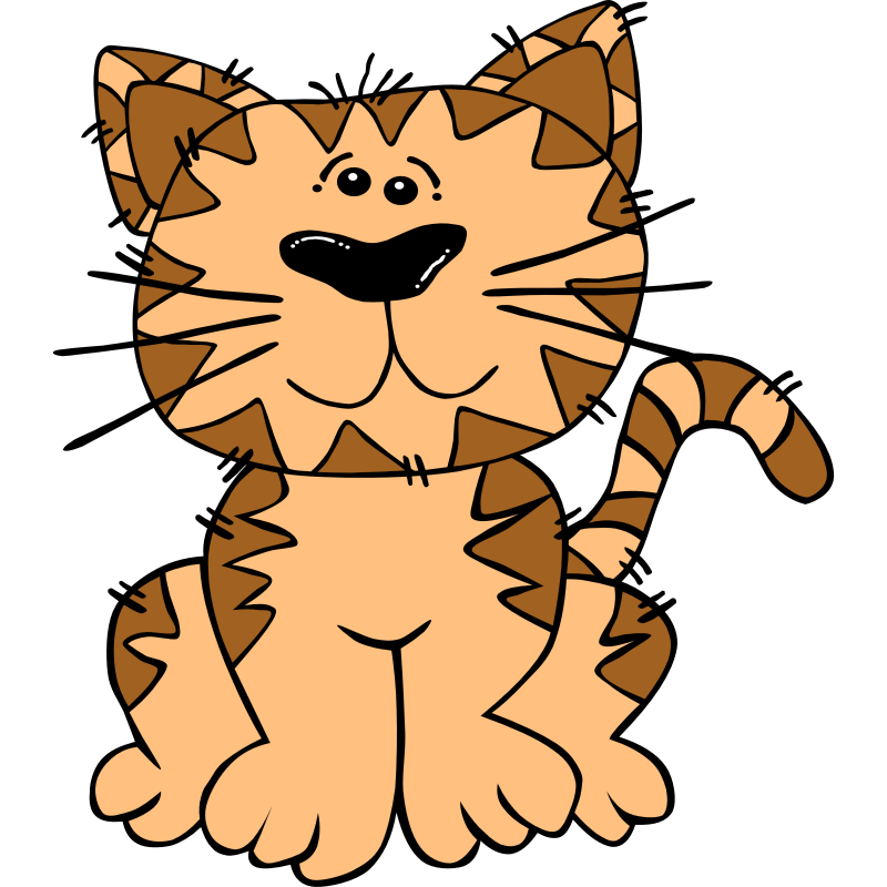 Clipart - Cartoon Cat Sitting