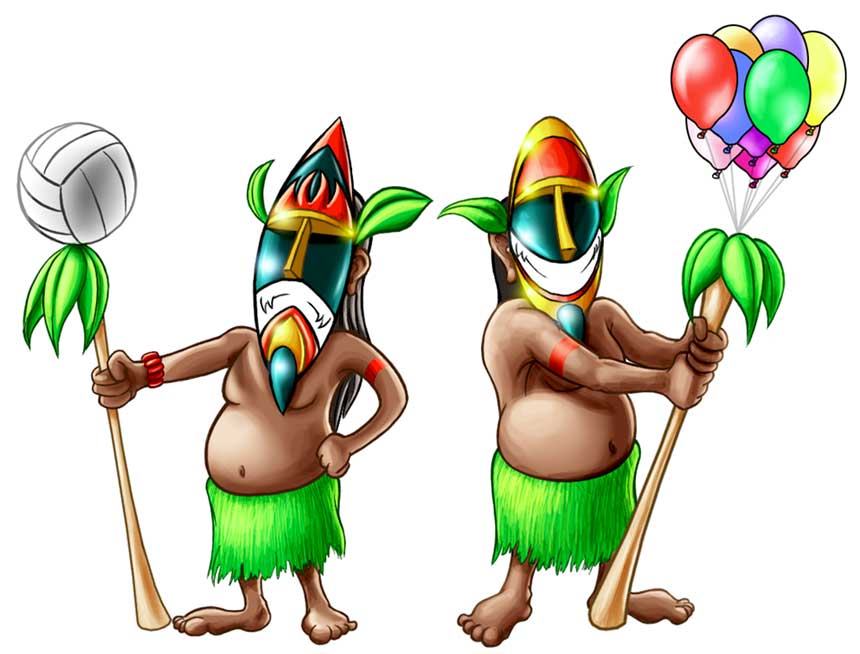 Digz Tiki Guys by nrxia on deviantART