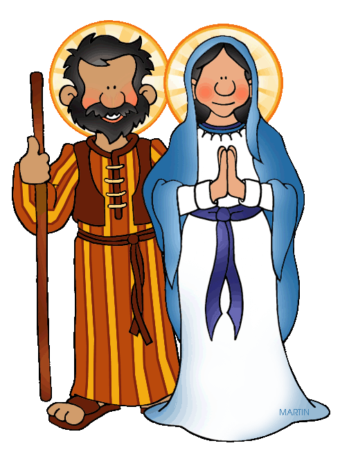 Free Bible Clip Art by Phillip Martin, Joseph and Mary