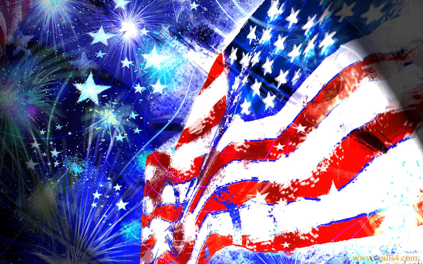 Free Wallpapers - Flag Independence Day USA wallpaper