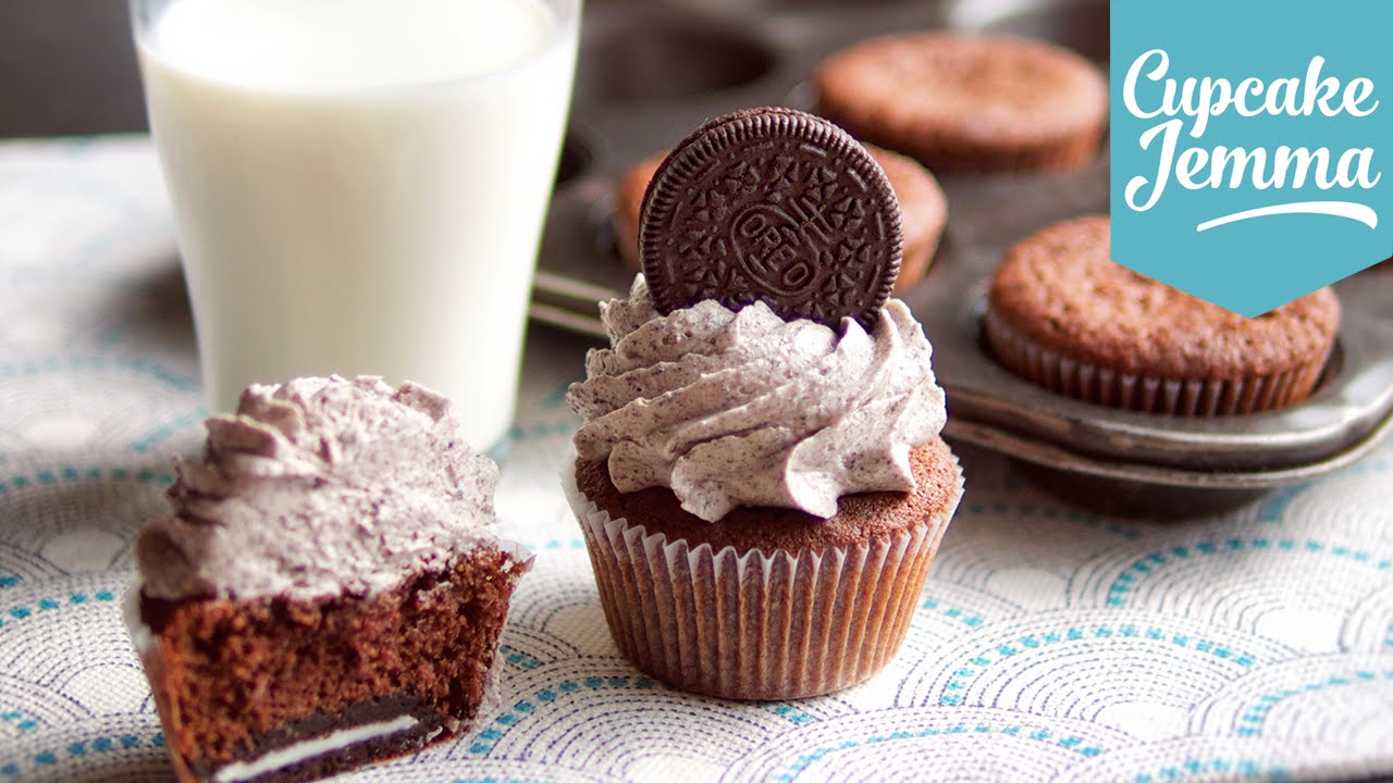 Cookies & Cream Oreo Cupcake Recipe | Cupcake Jemma - YouTube