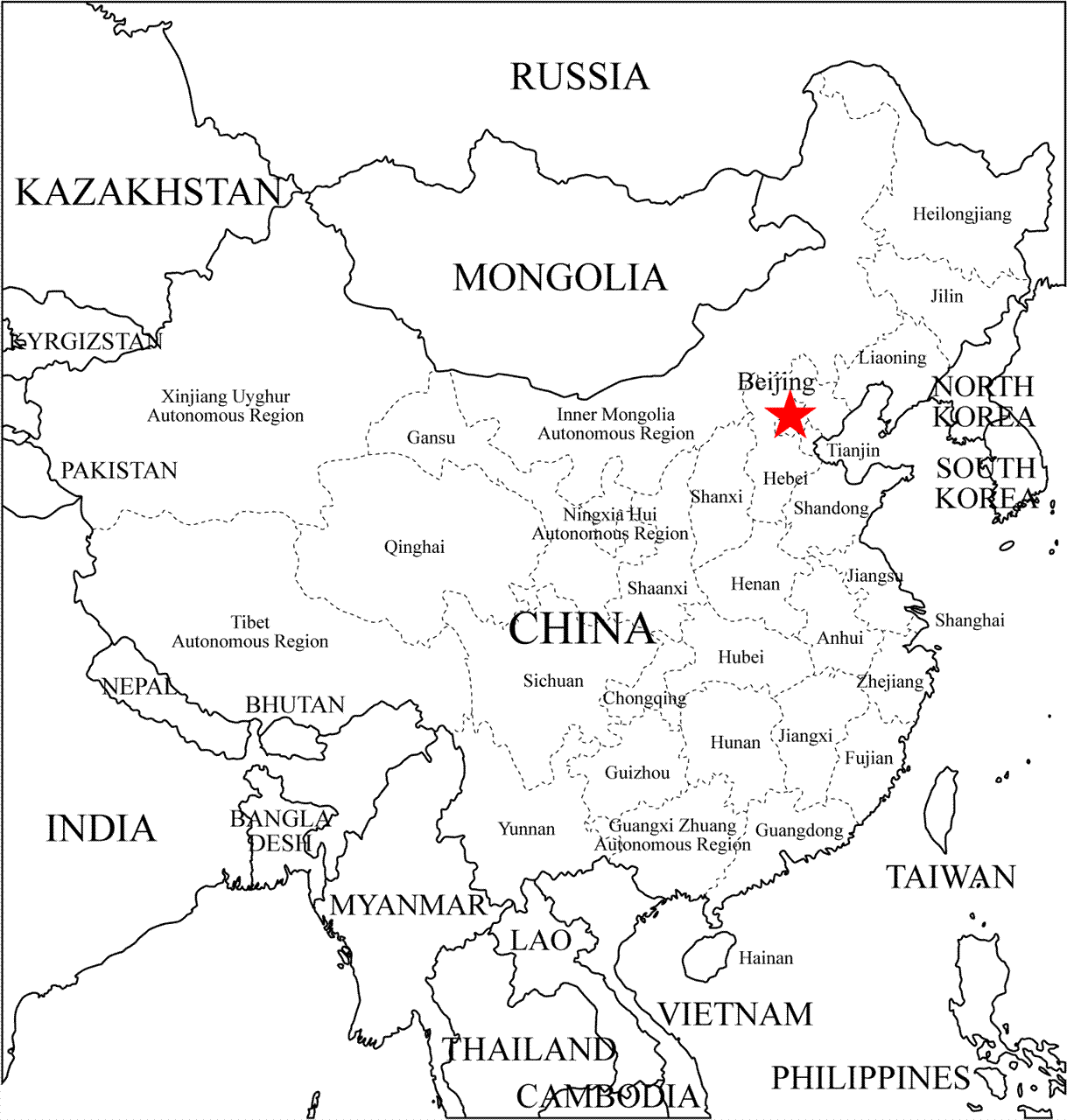 China provinces map 2011-2012 | Printable maps (showing ...