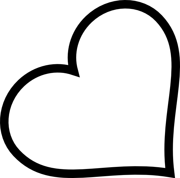 Heart Outline In Black Clip Art at Clker.com - vector clip art ...
