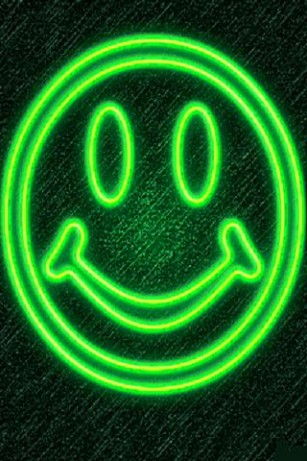 Green Neon Smiley LWP for Android