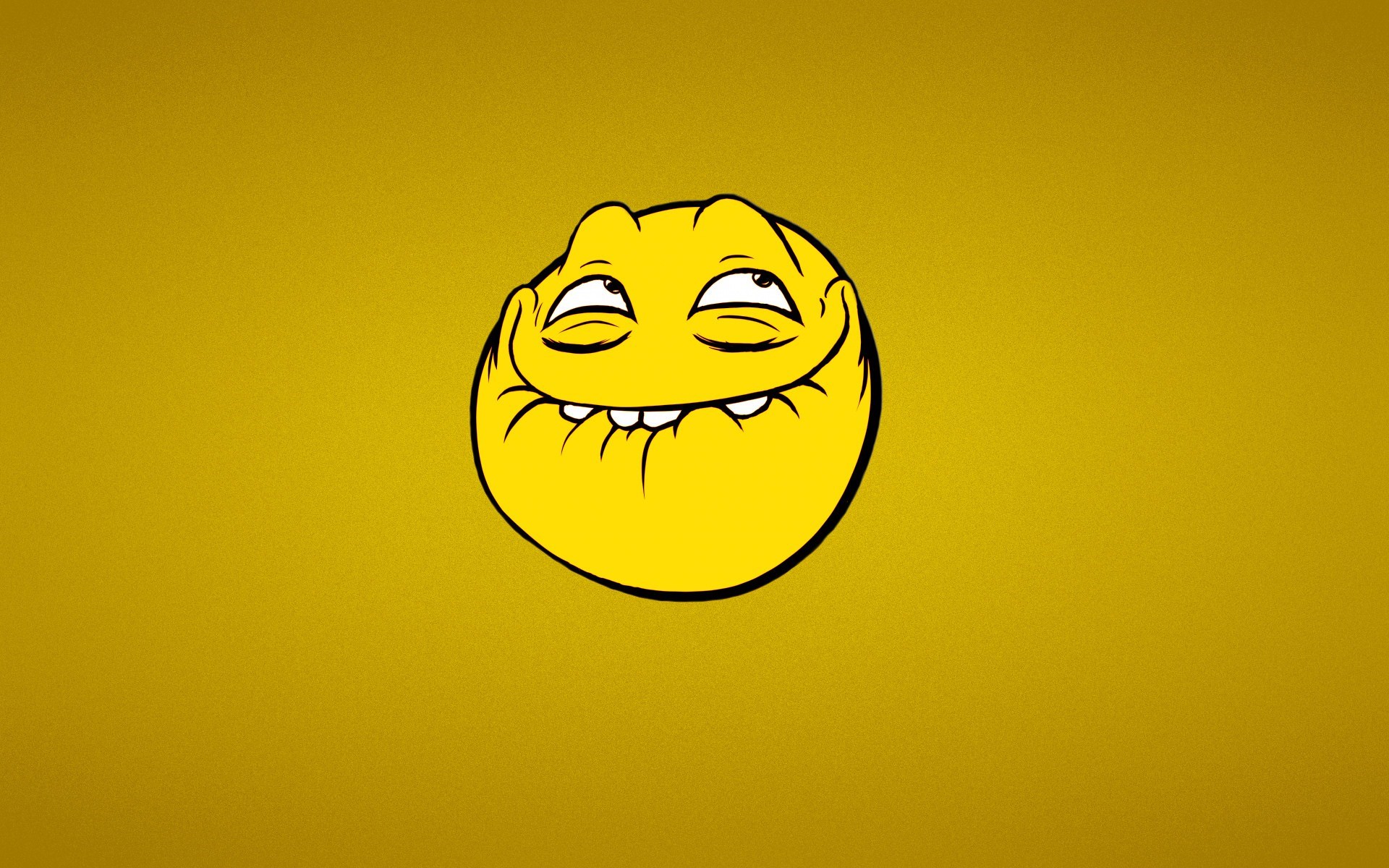 Smile Trollface Yellow Cartoon #7032316