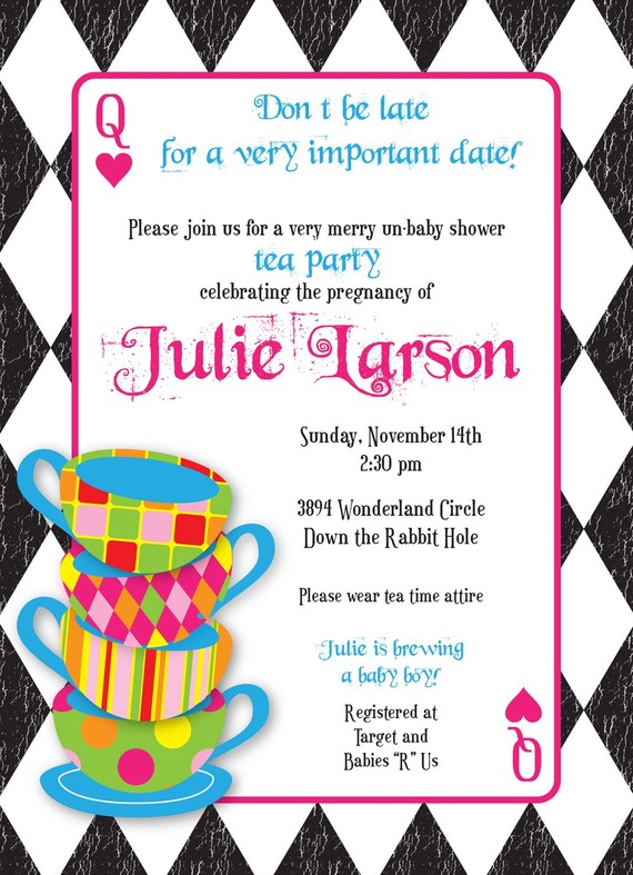 Mad Hatter Tea Party Custom Baby Shower by KimNelsonCreative