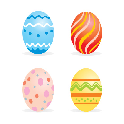 Easter Sample Eggs 1 image - vector clip art online, royalty free ...