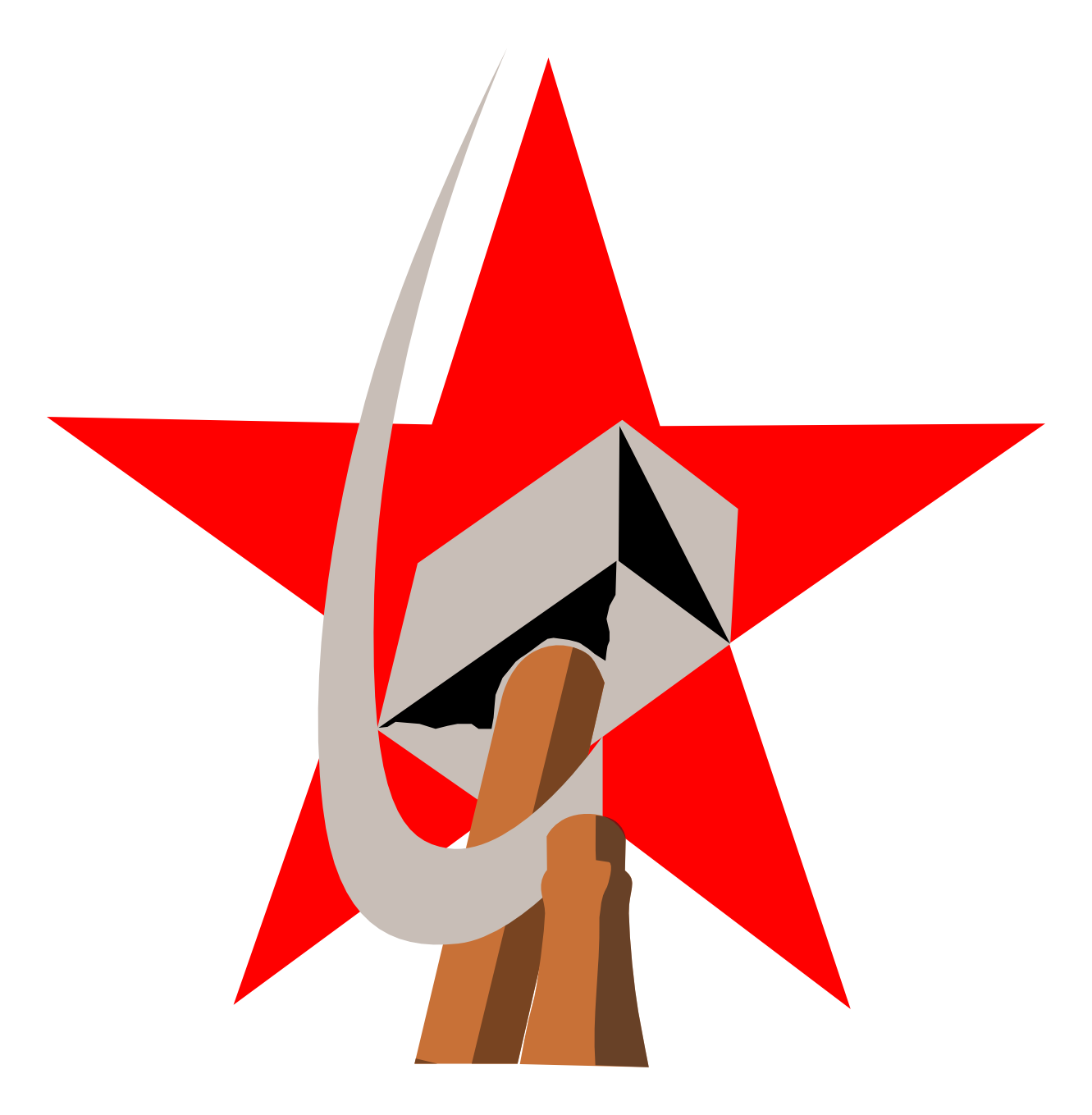 clipartist.net » Clip Art » hammer and sickle in star fav wall ...