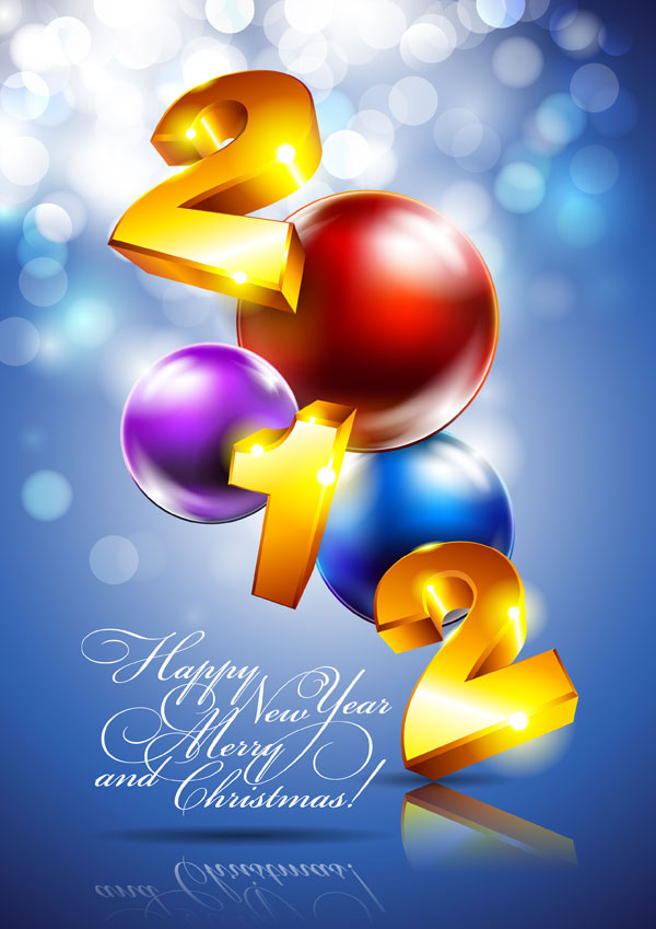 Merry Christmas And Happy New Year Clip Art