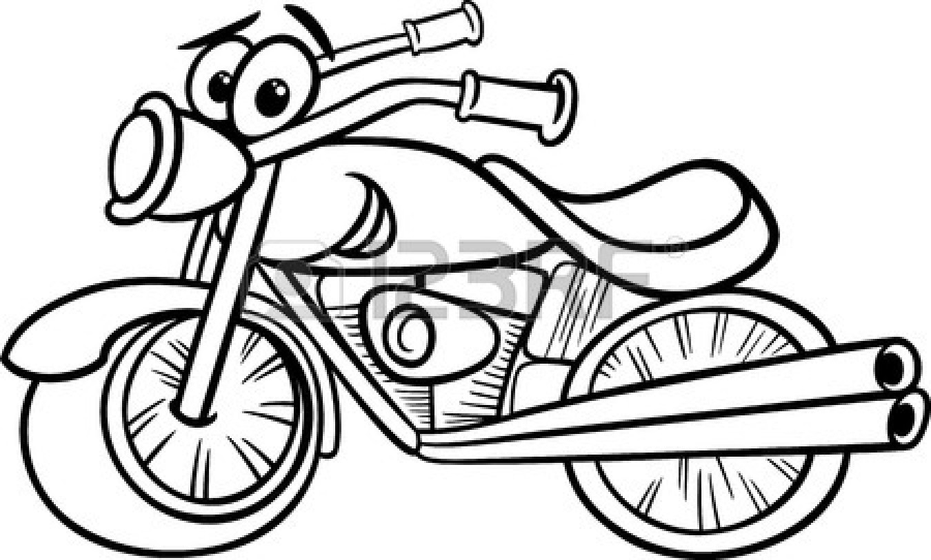 Vintage Motorcycle Clipart Black And White | Clipart Panda - Free ...