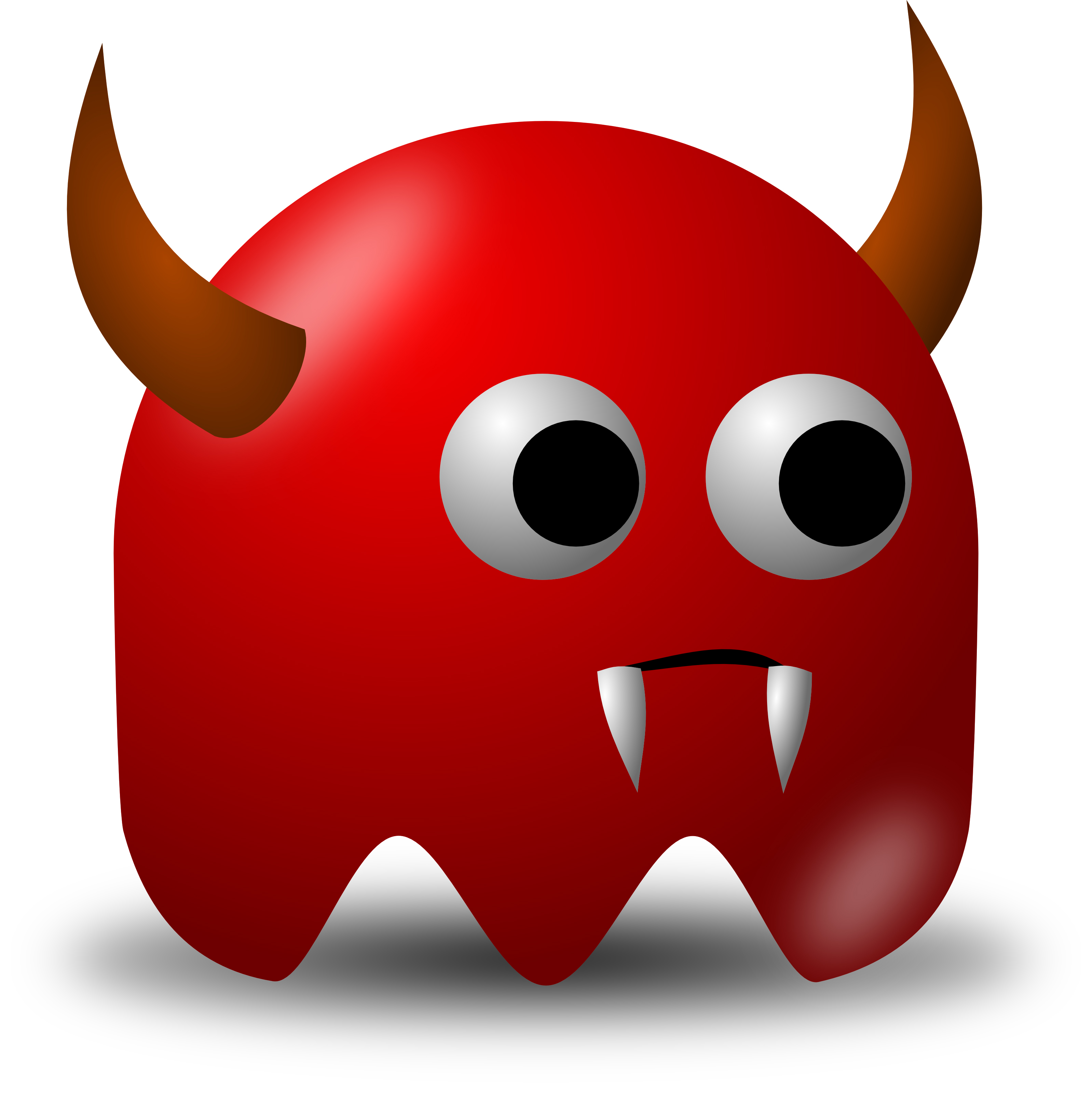Devil Avatar Character With Horns And Fangs - Free Vector Clipart ...
