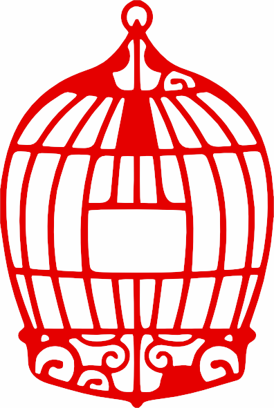 Red Birdcage clip art - vector clip art online, royalty free ...